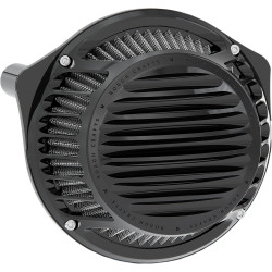 Rough Crafts Round Air Cleaner for 2008-2017 Harley Twin Cam Electronic Throttle - Black