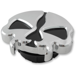 Drag Specialties Dummy Style Split Skull Gas Cap for 1996-2020 Harley - Chrome