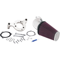 K&N Aircharger Intake w/ Bent Intake Tubes for Harley Touring/Softail/Dyna - Chrome