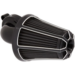 Arlen Ness Beveled Monster Sucker Air Cleaner for 2001-2017 Harley Twin Cam Dual Cable - Black