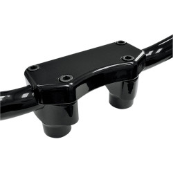 Drag Specialties 1.5" Straight Handlebar Risers/Top Clamp Kit - Gloss Black