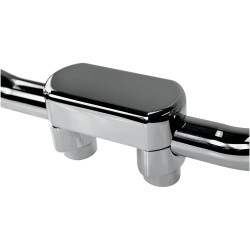 Drag Specialties 1.5" Straight Handlebar Risers/Top Clamp Kit for 1.5" Bars - Chrome