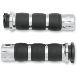 Avon Air Cushioned Velvet Rival Grips for Harley Dual Cable - Chrome