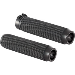 Rough Crafts Grips for Harley Dual Cable - Black