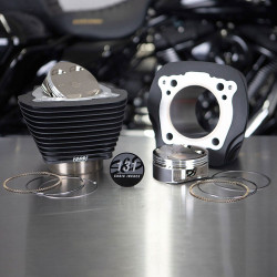 S&S 131" Stroker Cylinder and Piston Kit with Black Fins for Harley M8