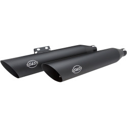 S&S Slash-Cut Slip-On Mufflers for 2018-2022 Harley Softail Models - Black