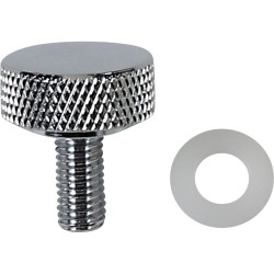 Drag Specialties Smooth 1/4"-28 Seat Mounting Knob for Harley FXR - Chrome