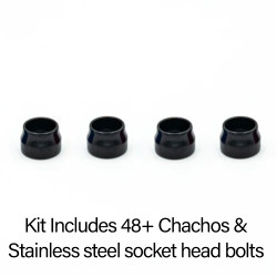 Santoro Fabworx Deluxe Chacho Engine Bolt Kit for Harley Twin Cam - Black