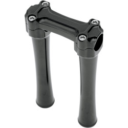 Todds Cycle 8" Bone Bar Riser & Top Clamp Kit for 1" Handlebars - Black