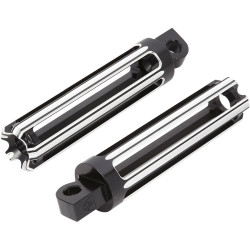 Arlen Ness 10-Gauge Foot Pegs for Harley - Black/Machined