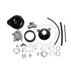 S&S Super G Carburetor & Stealth Air Cleaner Kit for 1984-1999 Harley - Black