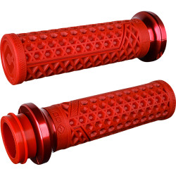 ODI x VANS Waffle Lock-On Grips for Harley Electronic Throttle - Red