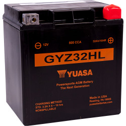 Yuasa GYZ32HL Factory-Activated AGM Maintenance-Free Battery for 1999-2022 Harley Touring