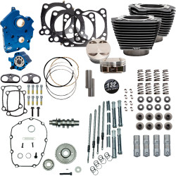 S&S 132" Power Pack Gear Drive Water Cooled Kit for 114"/117" Harley M8