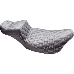  LePera Tailwhip Double Diamond Daddy Long Legs Seat for 2008-2023 Harley Touring - Grey