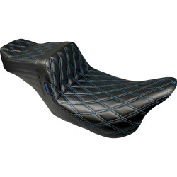 LePera Tailwhip Double Diamond Seat for 2008-2023 Harley Touring - Blue