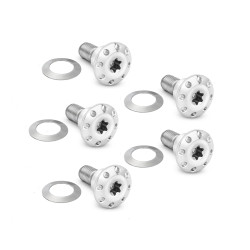 Arlen Ness Titanium Floating Rotor Hardware for Dyna & V-Rod - Polished