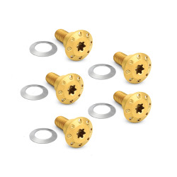 Arlen Ness Titanium Floating Rotor Hardware for Dyna & V-Rod - Gold