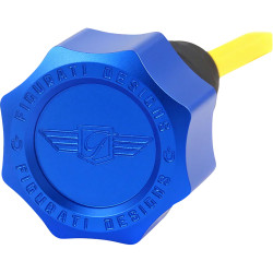 Figurati Curved Magnetic Performance Oil Dipstick for 2007-2016 Harley Touring - Blue