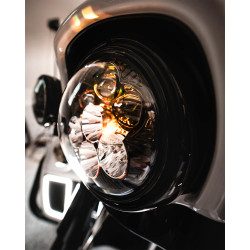 Custom Dynamics Shark Demon 7" LED Headlight for 1994-2013 Harley