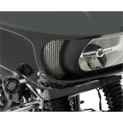 Klock Werks Round Fairing Vent Screen for 2015-2023 Harley Road Glide - Chrome