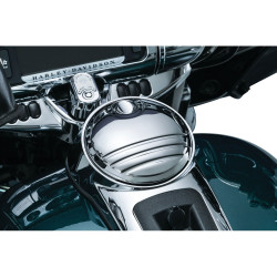 Kuryakyn Tri-Line Fuel Door for 2008-2016 Harley Touring - Chrome