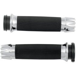 Avon Custom Contour Excalibur Grips for Harley Electronic Throttle - Chrome