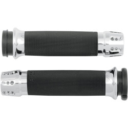 Avon Custom Contour Gatlin Grips for Harley Electronic Throttle - Chrome