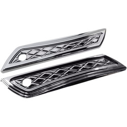 Eddie Trotta Diamond Cut Saddlebag Hinge Covers for 2014-2016 Harley Touring