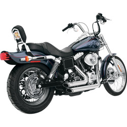 Vance & Hines Shortshots Staggered Exhaust for 1991-2005 Harley Dyna - Chrome