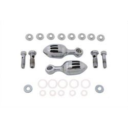 V-Twin Chrome Acorn Billet Breather Canister Kit for Harley