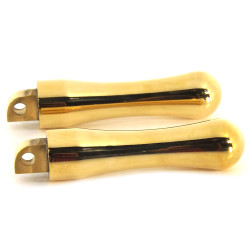 V-Twin Brass Contour Foot Pegs for Harley