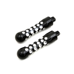 V-Twin Black Agostinni Foot Pegs for Harley