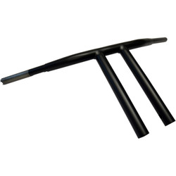Drag Specialties 1-1/4" Buffalo 10" Straight Risers T-Bar Handlebars - Flat Black
