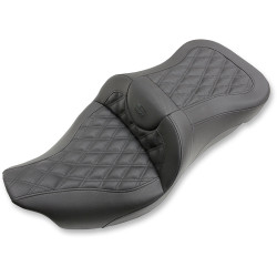 Saddlemen Extended Reach Road Sofa Seat for 2008-2023 Harley Touring - Lattice Stitch