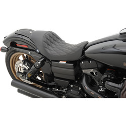 Drag Specialties 3/4" Solo Seat for 2006-2017 Harley Dyna - Diamond Stitch