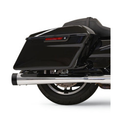 Bassani 4" DNT Megaphone Mufflers for 2017-2023 Harley Touring - Chrome with Black End Caps