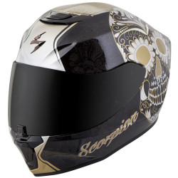 Scorpion EXO-R420 Sugarskull Helmet - Black/Gold