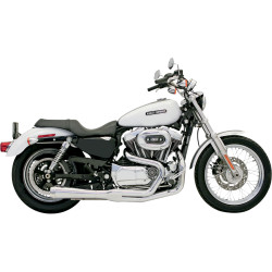 Bassani Short Upswept Road Rage 2-into-1 Exhaust System for 2004-2013 Harley Sportster - Chrome