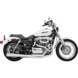 Bassani Long Road Rage 2-into-1 Exhaust System for 2004-2013 Harley Sportster - Chrome