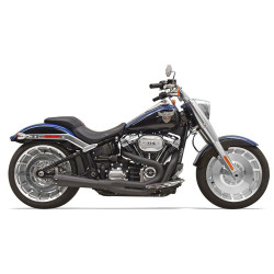 Bassani Road Rage Exhaust for 2018-2023 Harley Softail Breakout and Fat Boy - Black