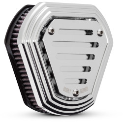 Burly Hex Air Cleaner for 2008-2016 Harley Touring and 2016-2017 Softail - Chrome