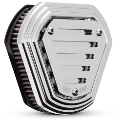 Burly Hex Air Cleaner for 2001-2017 Harley Big Twins - Chrome