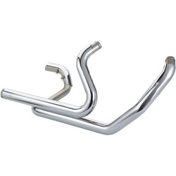 S&S Power Tune Dual Headers Exhaust for 2017-2023 Harley Touring - Chrome