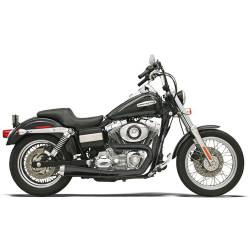 Bassani Road Rage 2-Into-1 Collector Exhaust for 1991-2017 Harley Dyna - Black