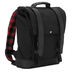 Burly Roll Top Backpack - Black