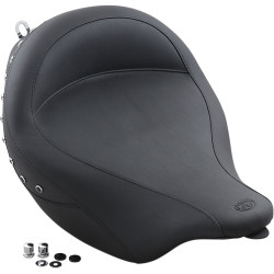 Mustang Wide Super Touring Solo Seat for 2008-2023 Harley Touring - Black Studs