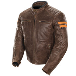 Joe Rocket Classic 92 Leather Jacket - Brown/Orange