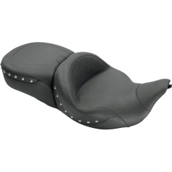 Mustang Super Touring Seat for 2008-2023 Harley Touring - Chrome Studded