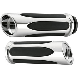 Arlen Ness Deep Cut Comfort Grips for Harley - Chrome